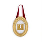 Gold Holly Leaves Photo Frame Ornament