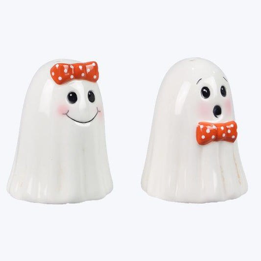 Ceramic Halloween Ghost Salt & Pepper Set