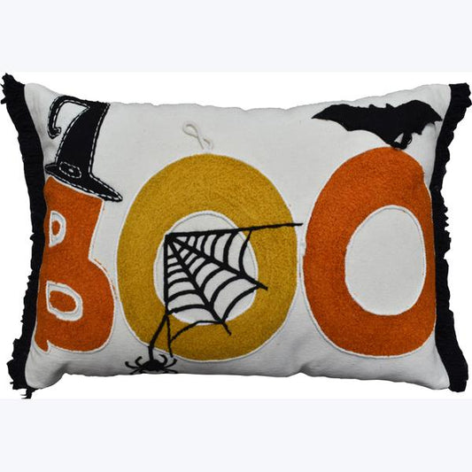 Cotton Halloween Boo Pillow