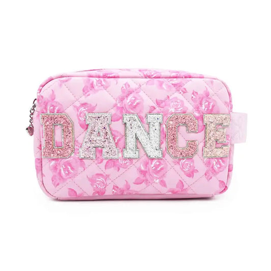 Rose Floral Printed Dance Cosmetic  Bag