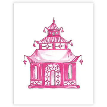 Pink Pagoda Art Print