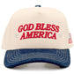 GOD BLESS AMERICA Letter Two Tone Trucker Cap