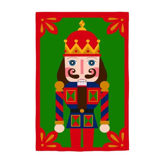 Nutcracker Applique Garden Flag