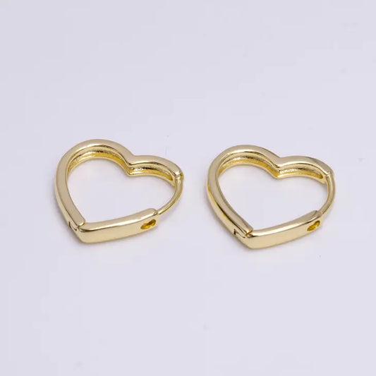 Heart Minimalist Huggie Earrings