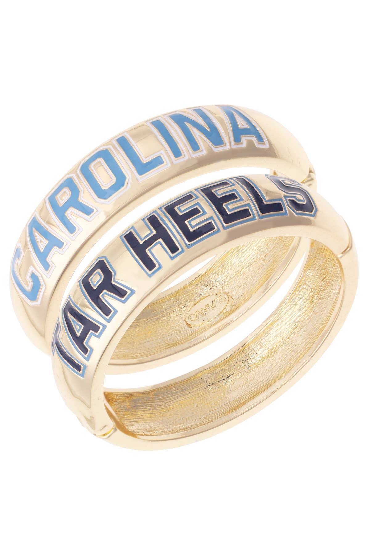 North Carolina Tarheels Polished Metal Hinge Bangle