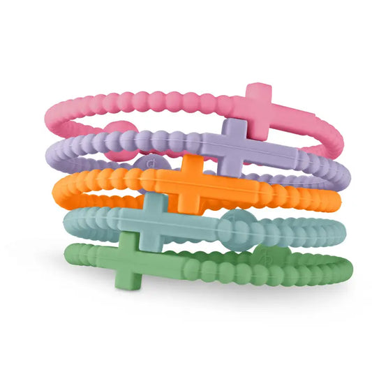 BOCA Silicone Cross Jesus Bracelets - 5 pack