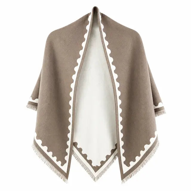 Scalloped Edge Elegance Triangle Wrap