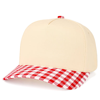 BIG GINGHAM CHECK PATTERN on Two Tone Trucker Hat