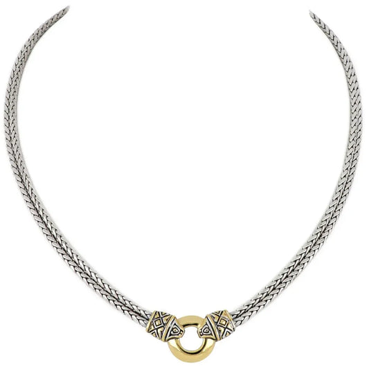 Gold Circle Double-Strand Necklace