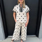 Gigi Polka Dot Quarter Zip Top