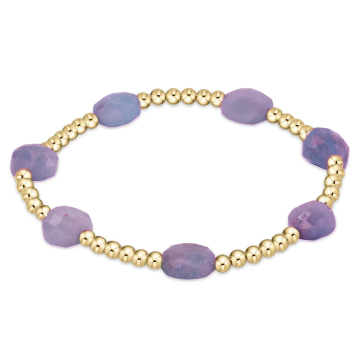 Admire Gold 3mm Bead Bracelet-Gemstone