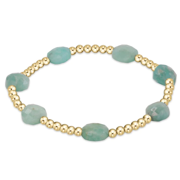 Admire Gold 3mm Bead Bracelet-Gemstone