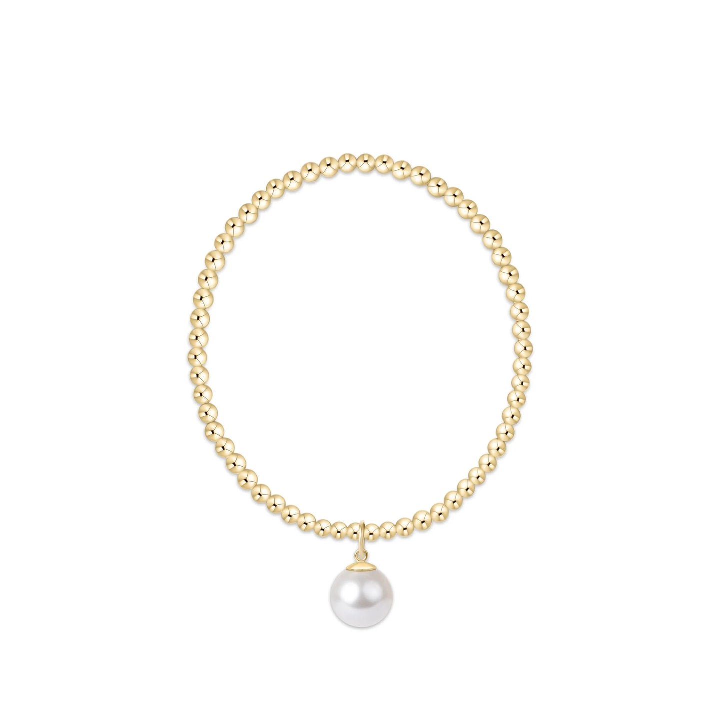 Classic Gold 3mm Bead Bracelet- Charms