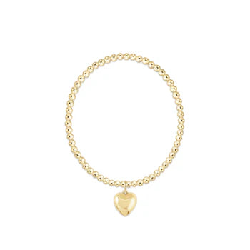 Classic Gold 3mm Bead Bracelet- Charms