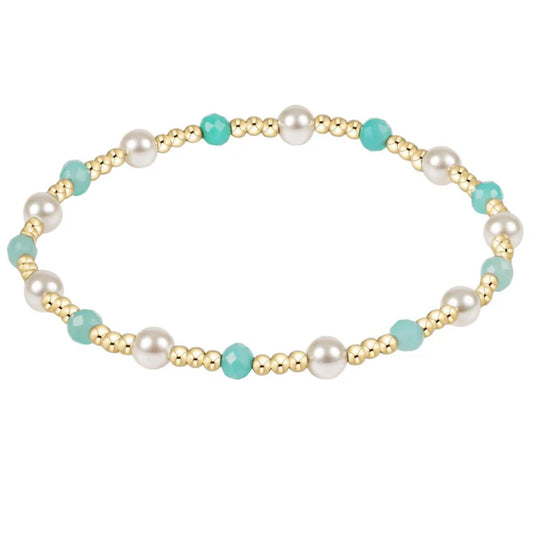 Enewton - Pearl Sincerity Gemstone 4mm Gold Bead Bracelet