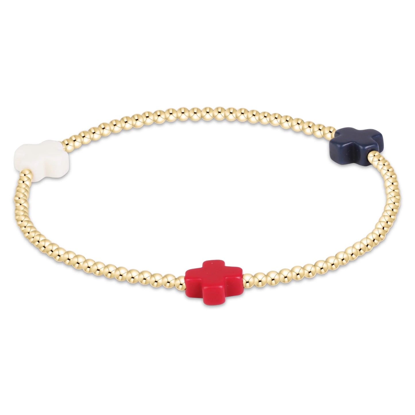 Enewton - Signature Cross 2mm Gold Bracelet - Firecracker