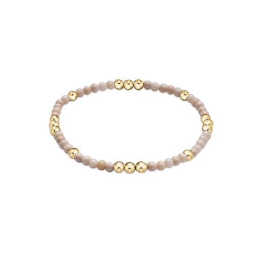 Worthy Pattern 3mm Bead Bracelet-Gemstone