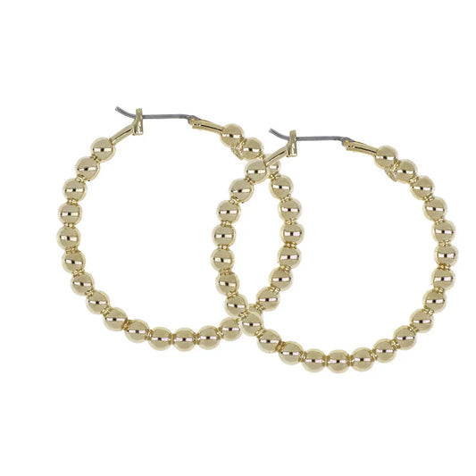 Beaded Collection - Large Hoop Earrings
