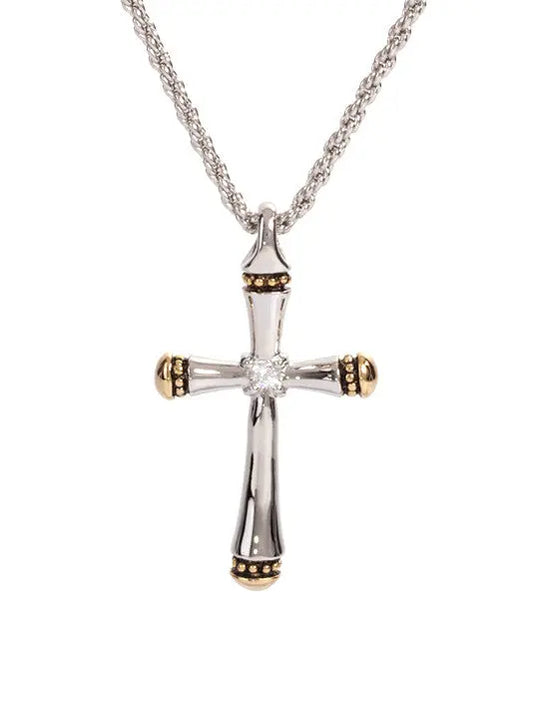 Canias Collection - Single-Row Cross with Chain - 18"