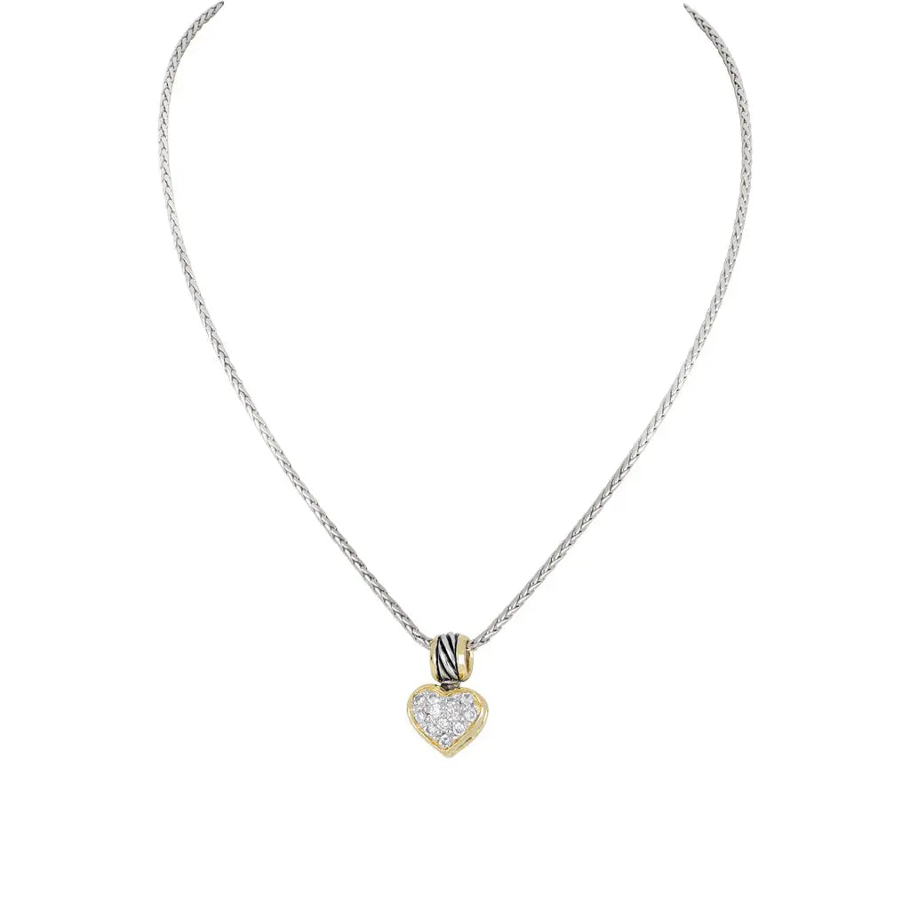 Celebration Petite Pavé - Heart Necklace