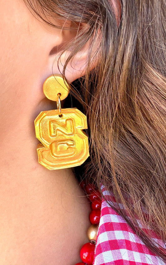 NC State Dangle Earrings