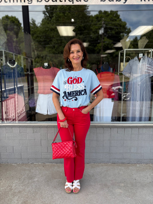 Brianna Cannon God Bless America Sparkle T-Shirt