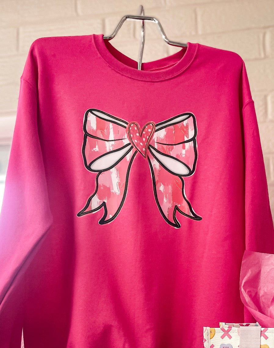 Valentine’s Bow Sweatshirt