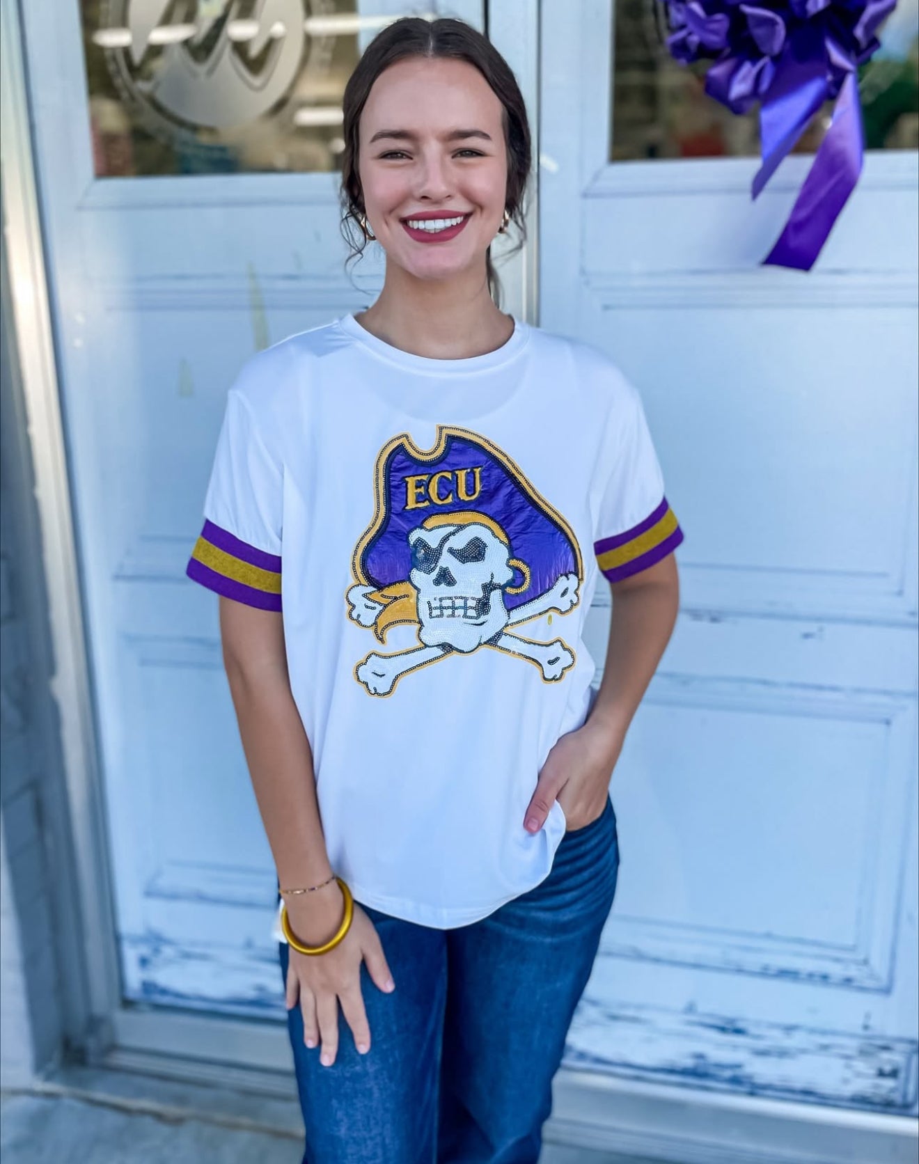 ECU Sparkle Logo T-Shirt