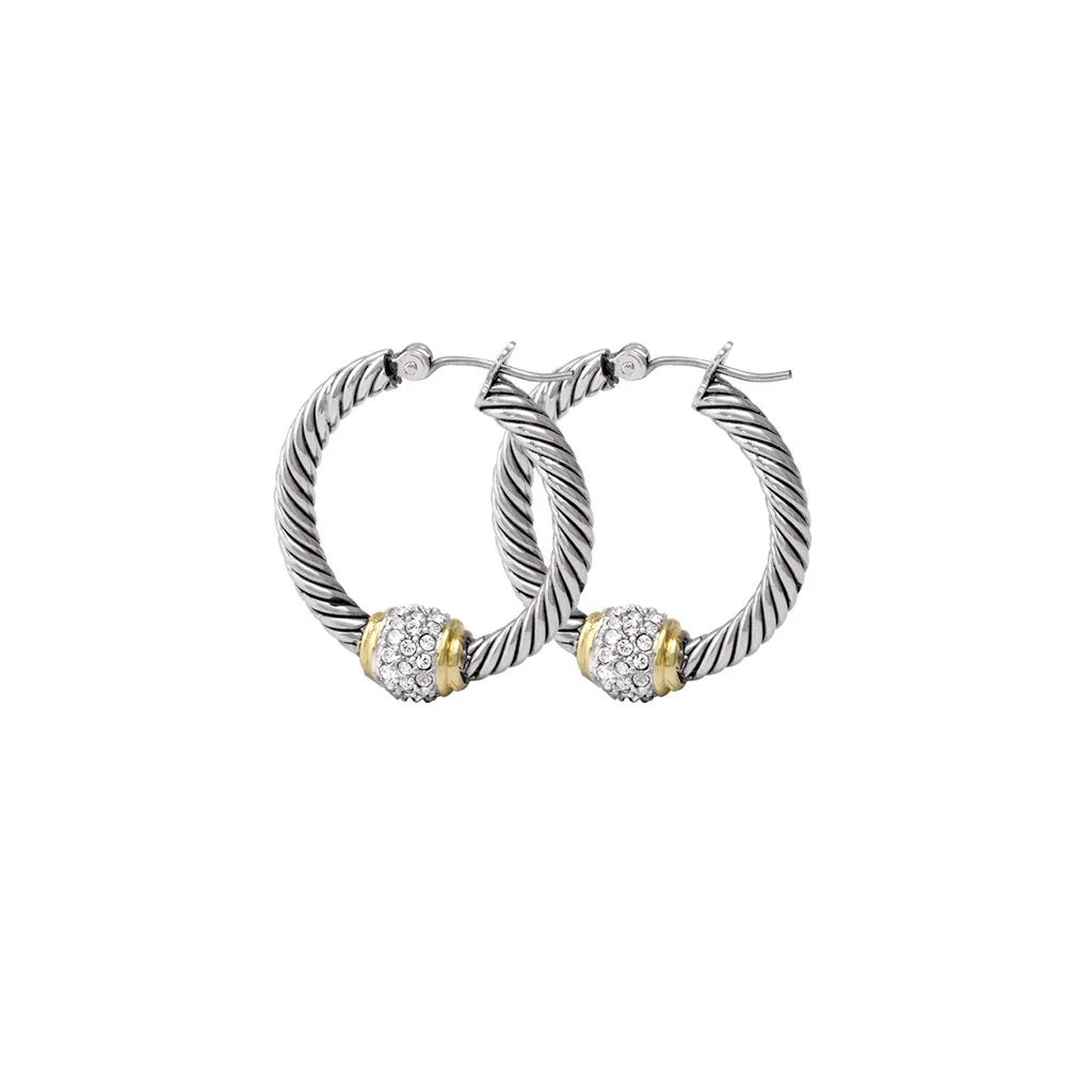 Twisted Wire Hoop Earrings