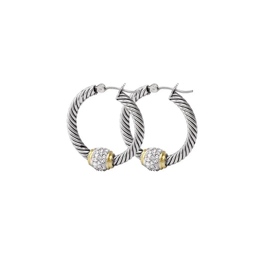 Twisted Wire Hoop Earrings