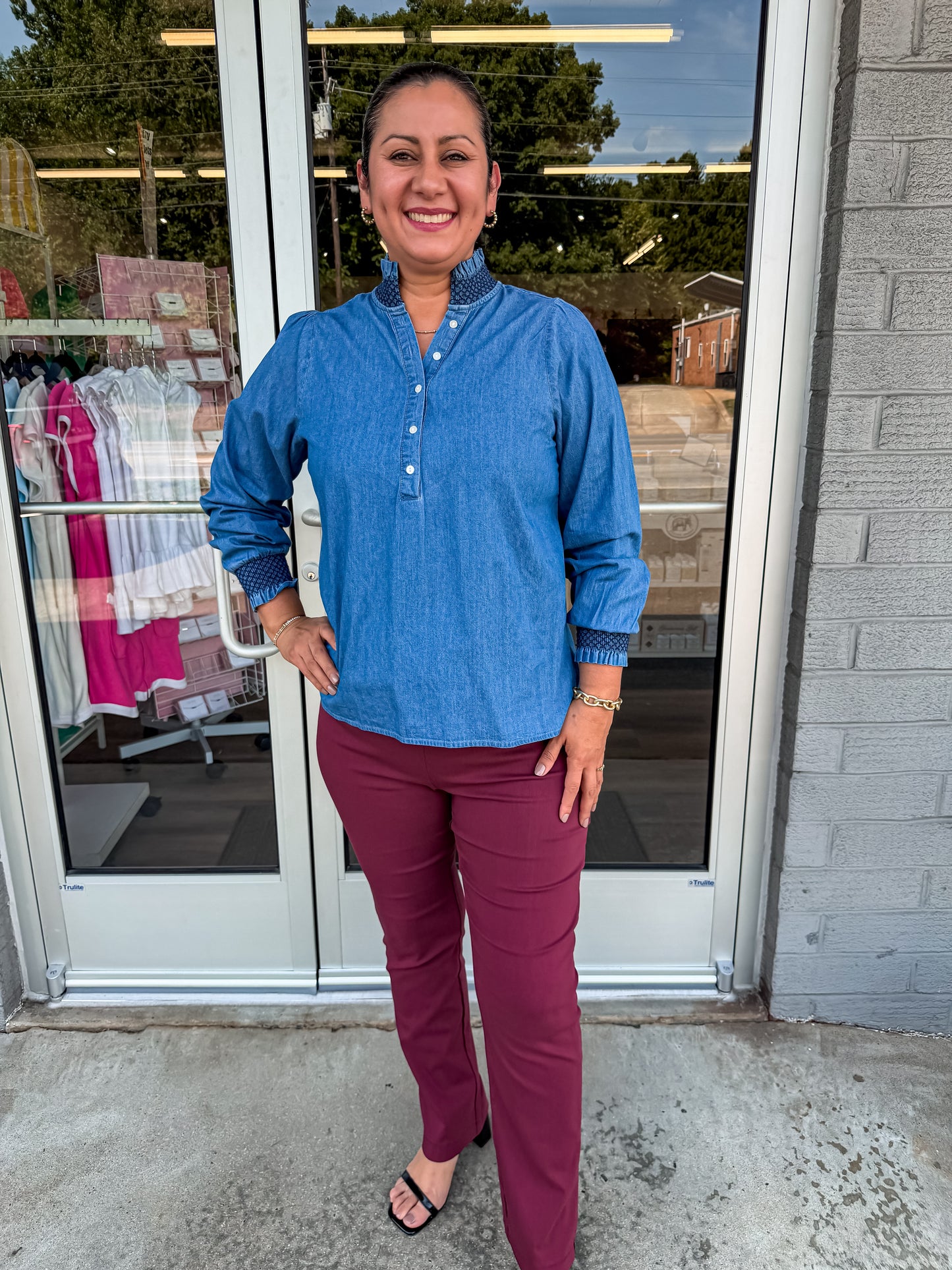 Kimberly Chambray Top