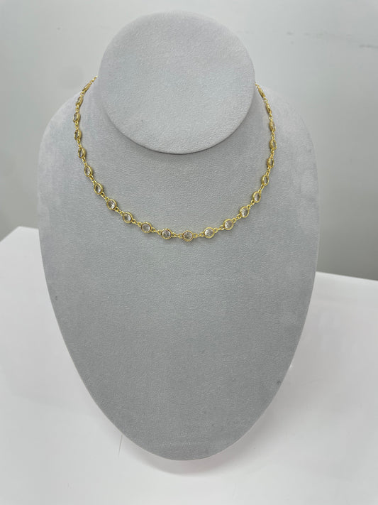 Magnetic Closure CZ Diamond Necklace