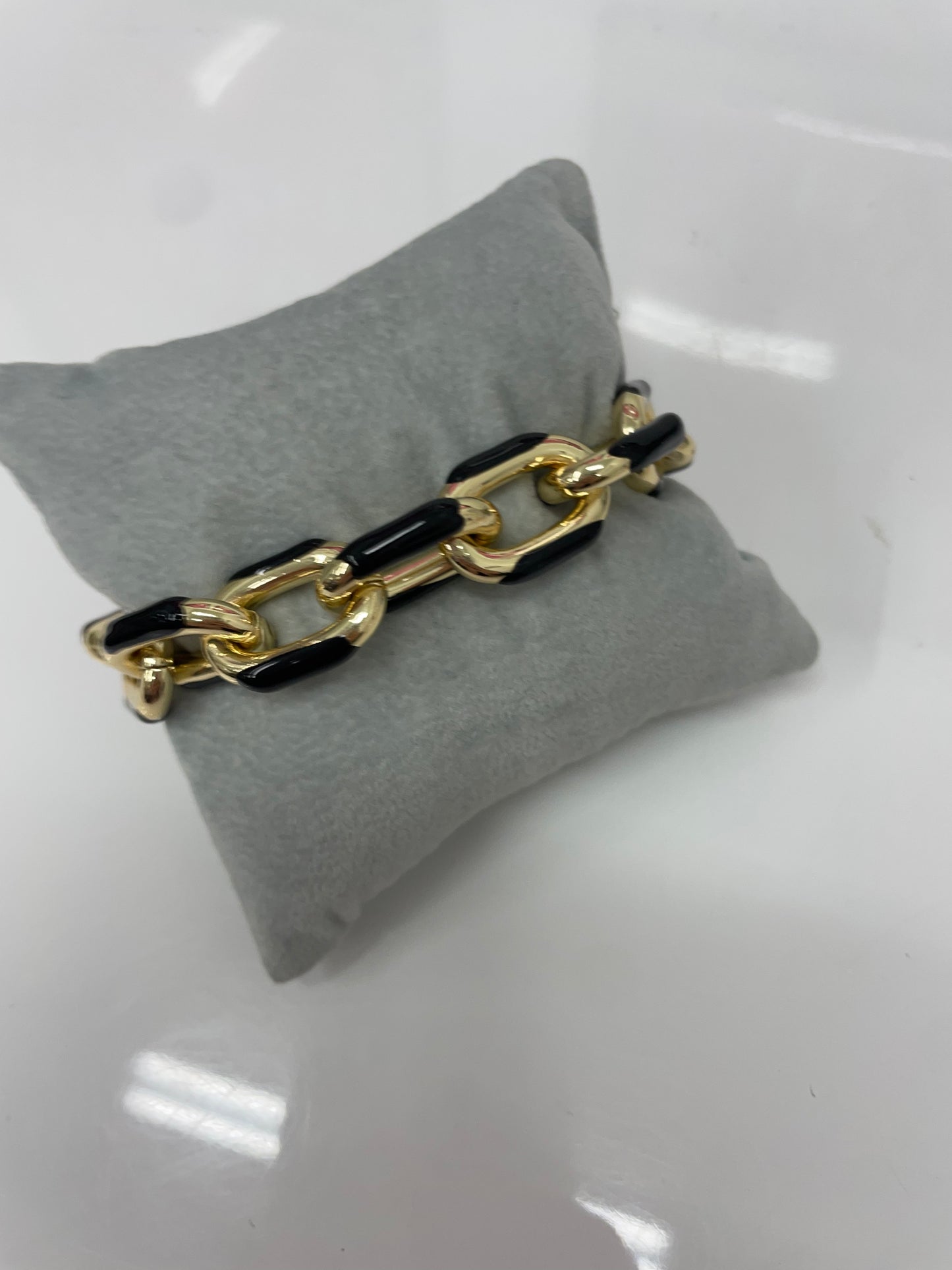 Magnetic Closure Gold Colored Chain Link Bracelet