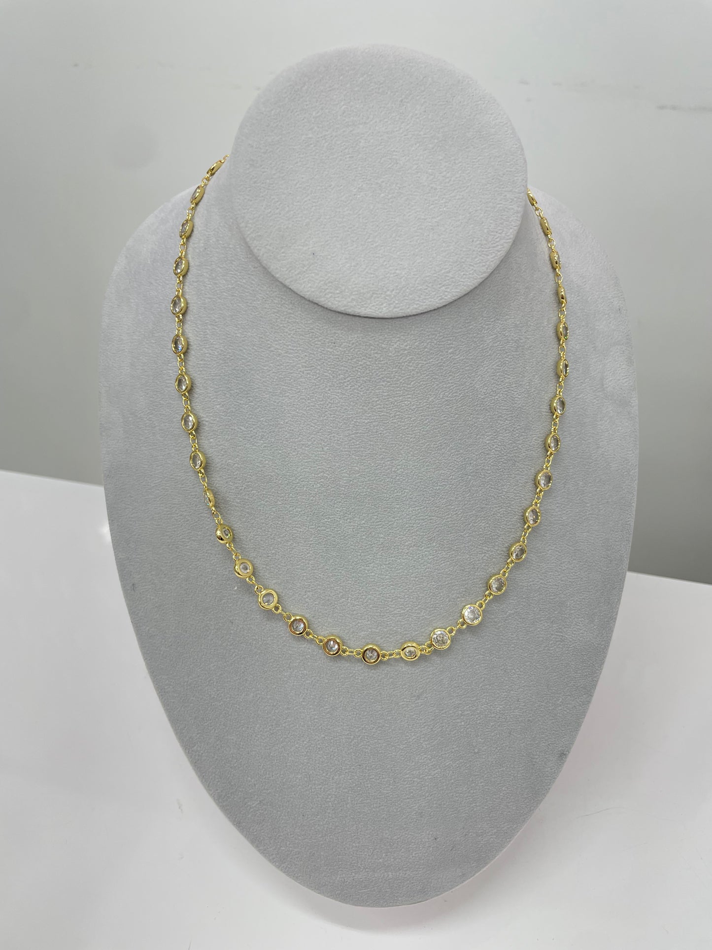 Magnetic Closure CZ Diamond Necklace