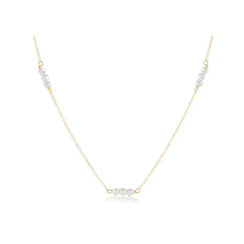 Enewton - 15" Choker Joy Simplicity Chain  Gold - Pearl 3mm