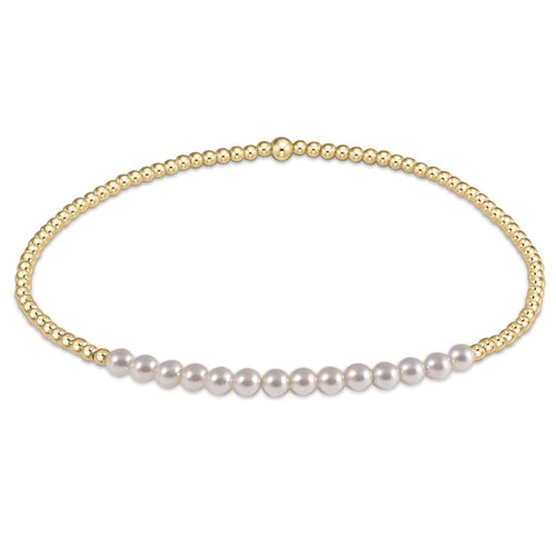 Gold Bliss 2mm Bead Bracelet-Gemstone