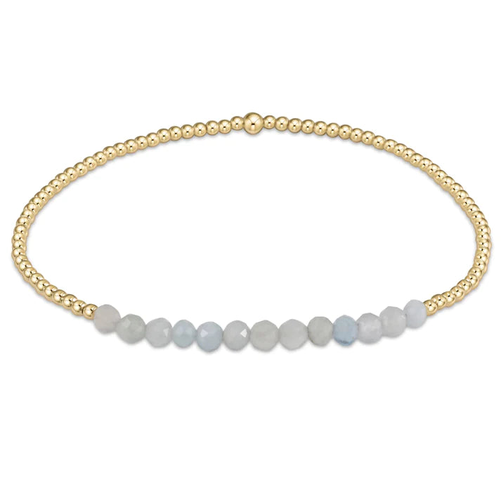 Gold Bliss 2mm Bead Bracelet-Gemstone