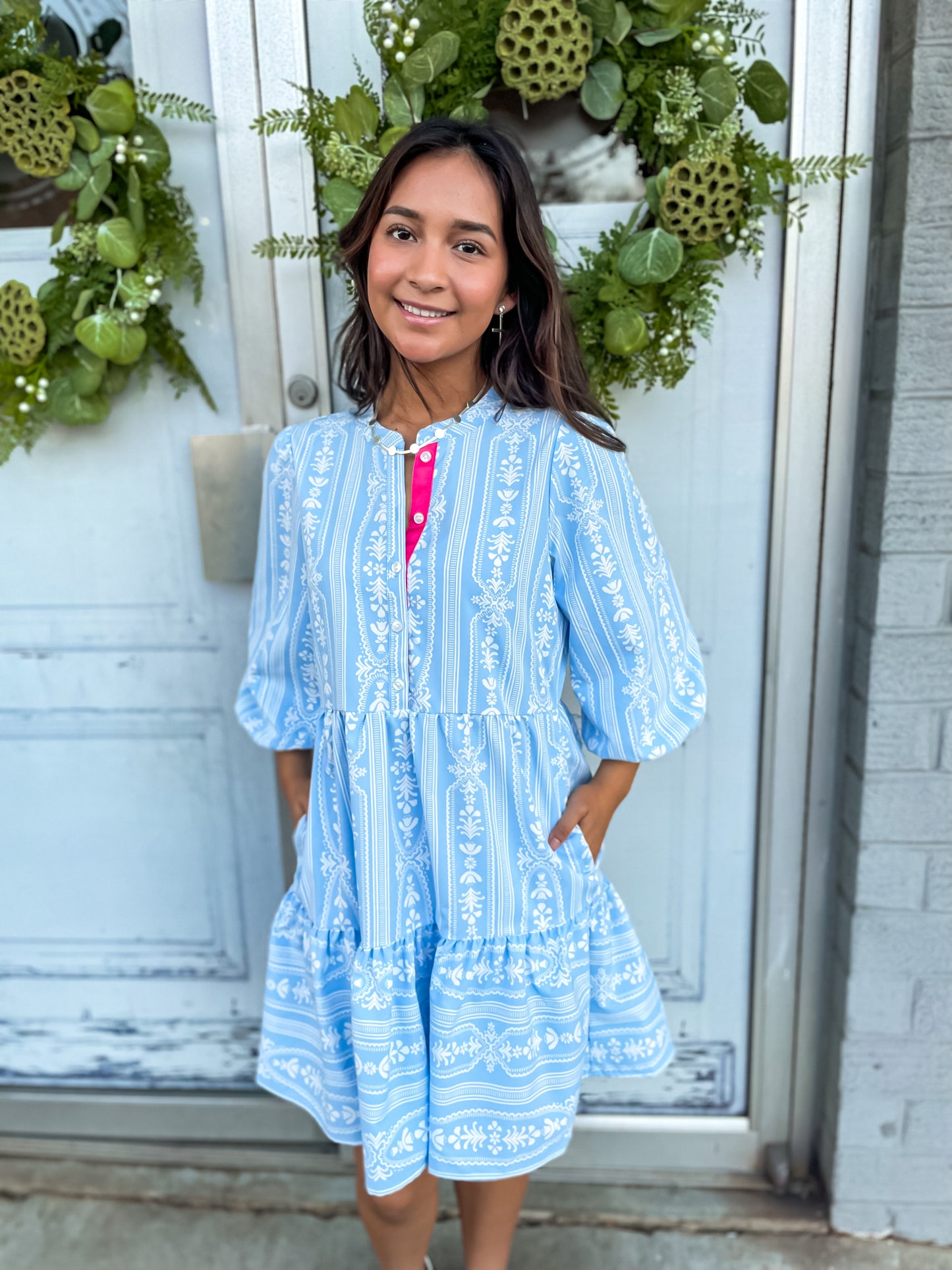 Riley Mini Tulip Tapestry Dress