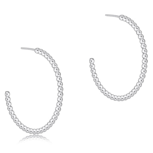 Enewton - Beaded Classic 1.25" Post Hoop - 2mm Sterling