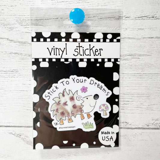 Hedgehog Vinyl Sticker