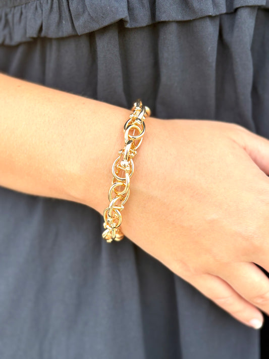 Gold Horse Bit Bracelet