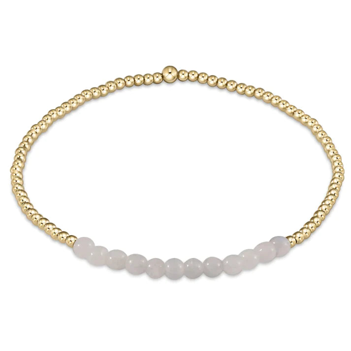 Gold Bliss 2mm Bead Bracelet-Gemstone