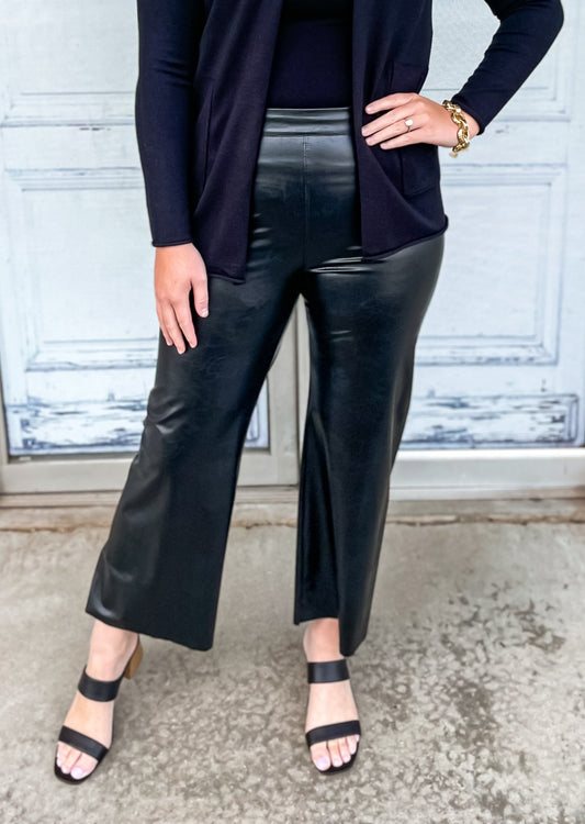 Textured Leather Legging