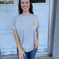 Short Sleeve Bow Pumpkin Tee