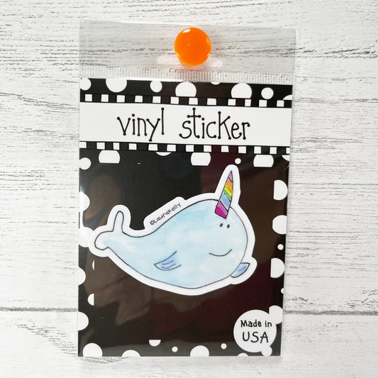 Narwhal Vinyl Sticker