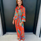 Estate Orange Long Shirt Dress