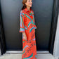 Estate Orange Long Shirt Dress