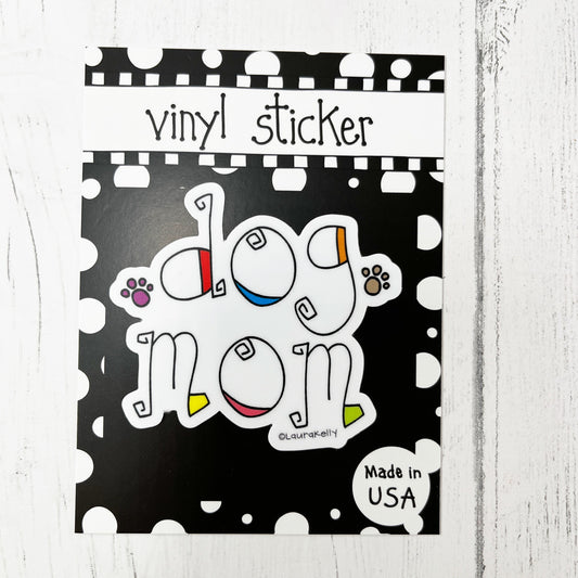 Dog Mom Vinyl Sticker