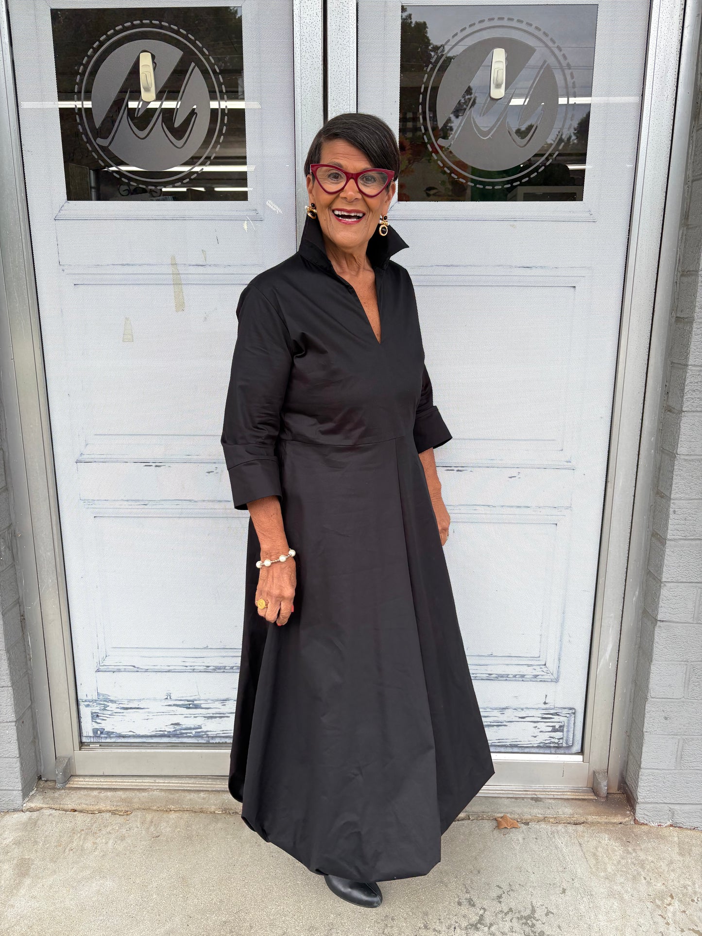 Uptown Bubble Dress Black Long Dress