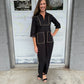 Cassidy Long Black and Camel Dress